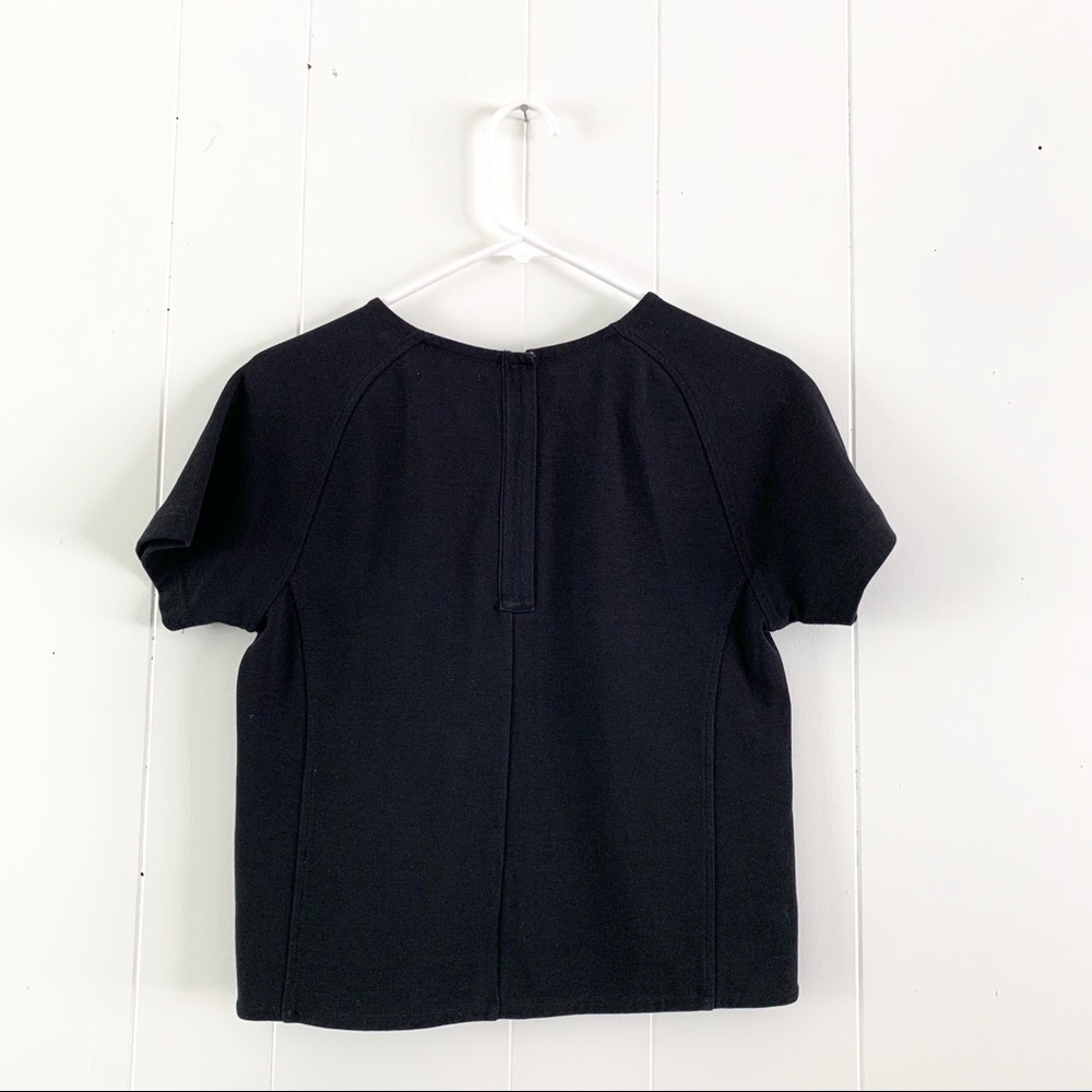 Madewell Structured Crop Top in Black - Picture 3 of 5